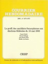 Le profil des candidats francophones aux élections fédérales du 18 mai 2003